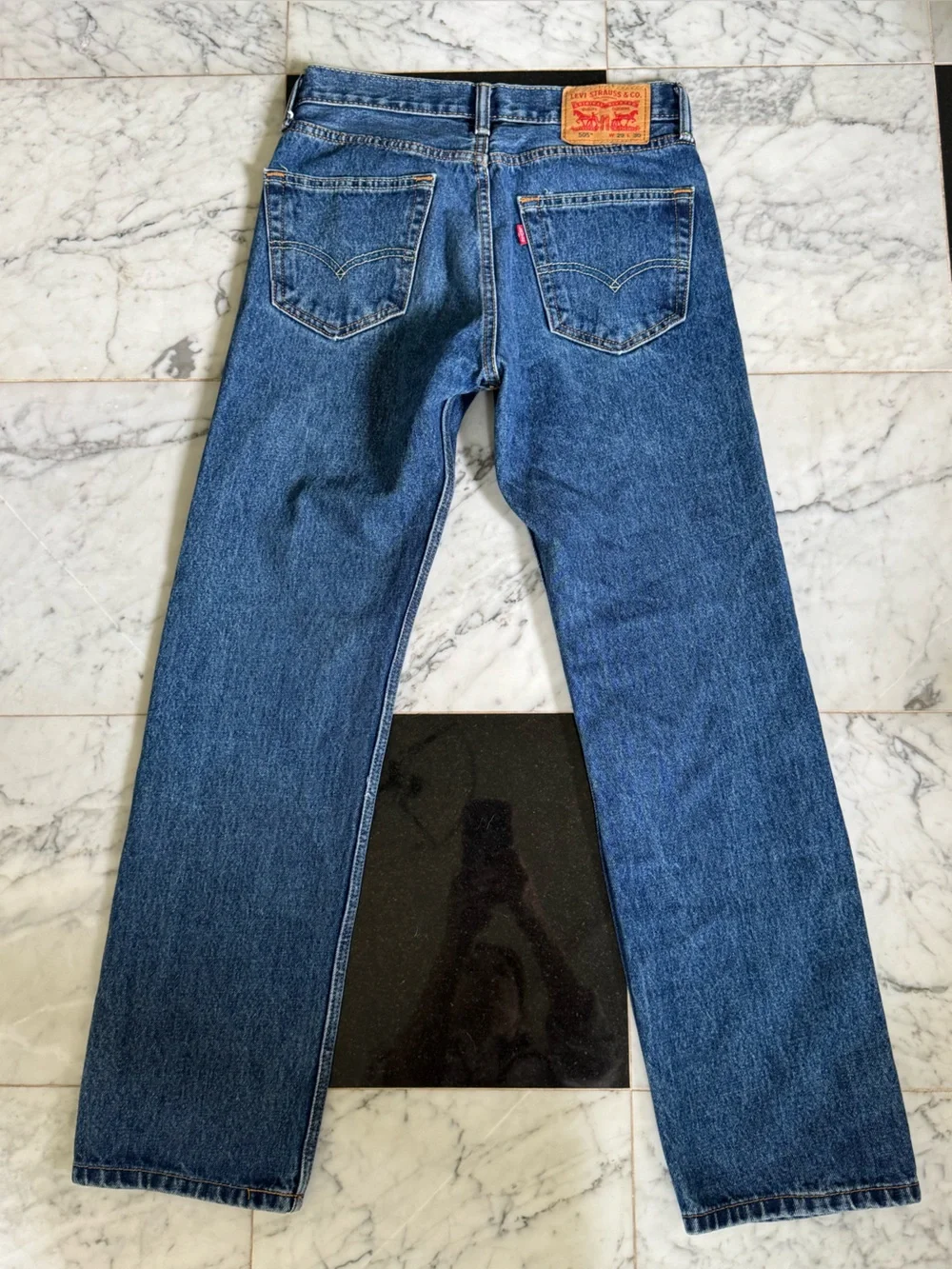Levi's 505 Regular Fit Straight Leg Blue Jeans 29 x 30 Classic Rugged workwear